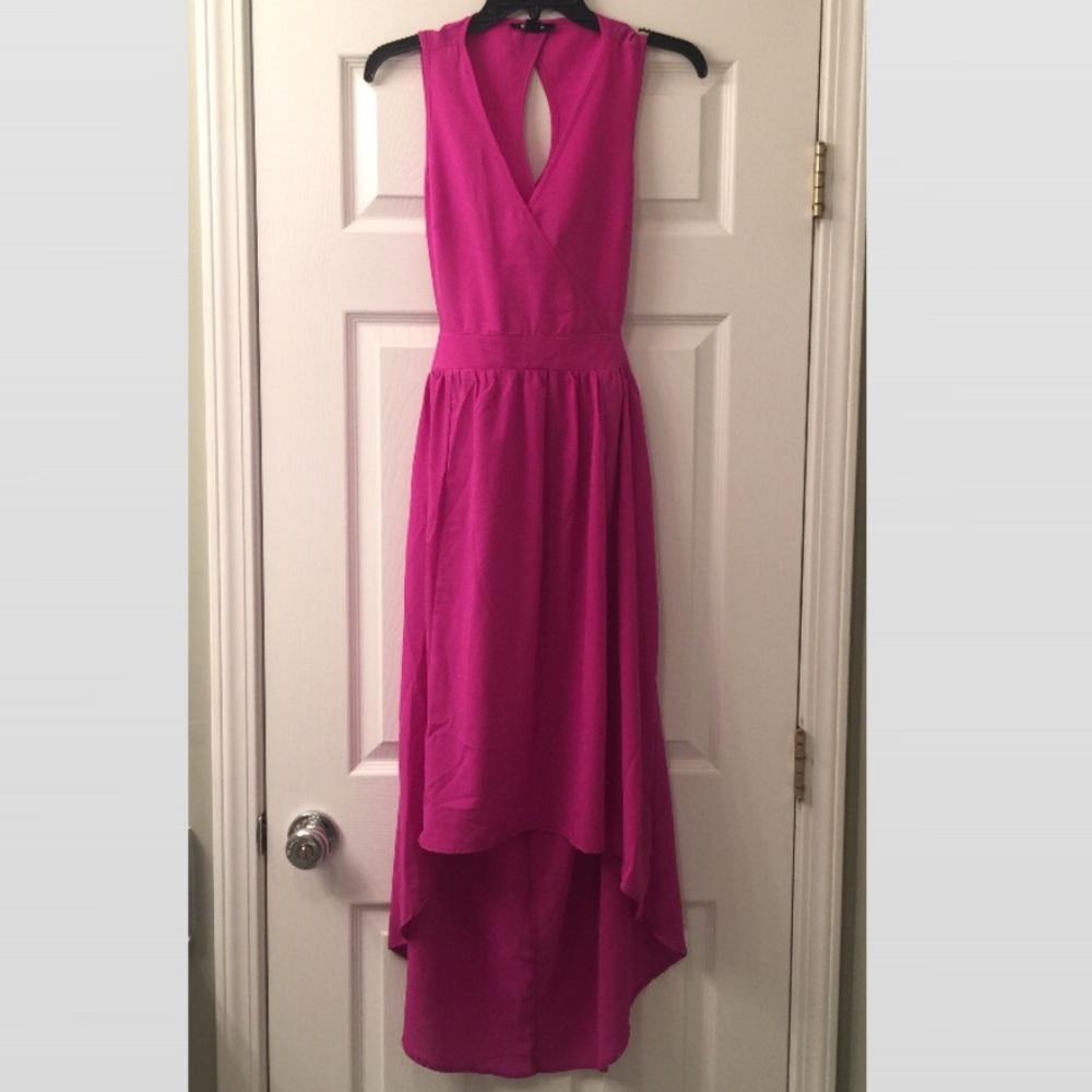 Magenta Hi-Low Dress